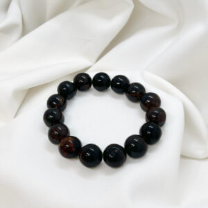 Bransoletka z ciemnego bursztynu